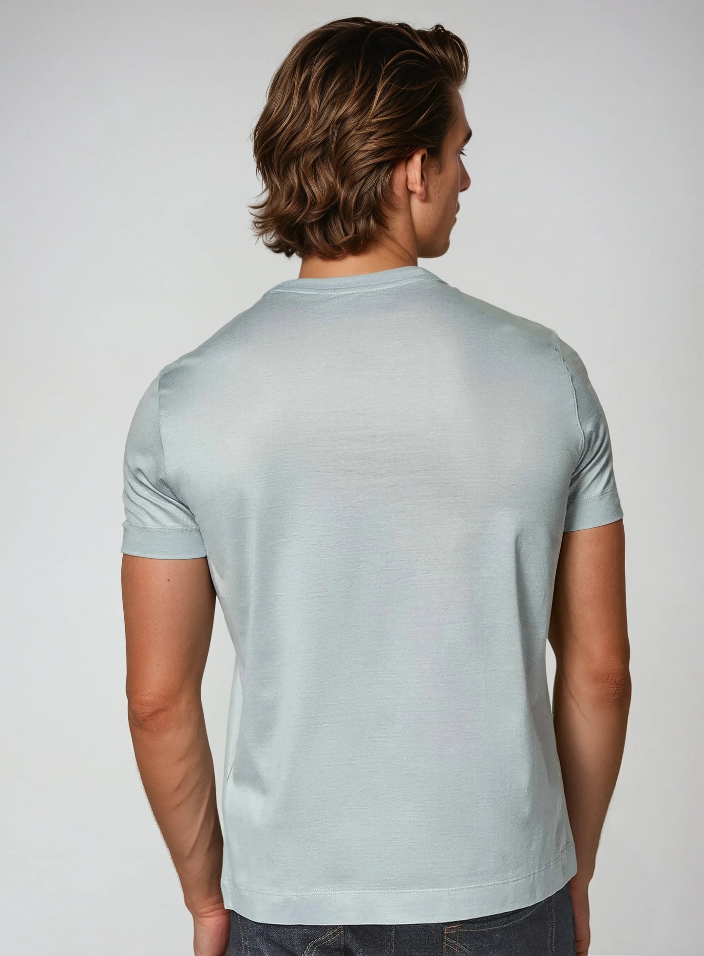Taren™ | Signature Supima T-shirt – Ljusgrå