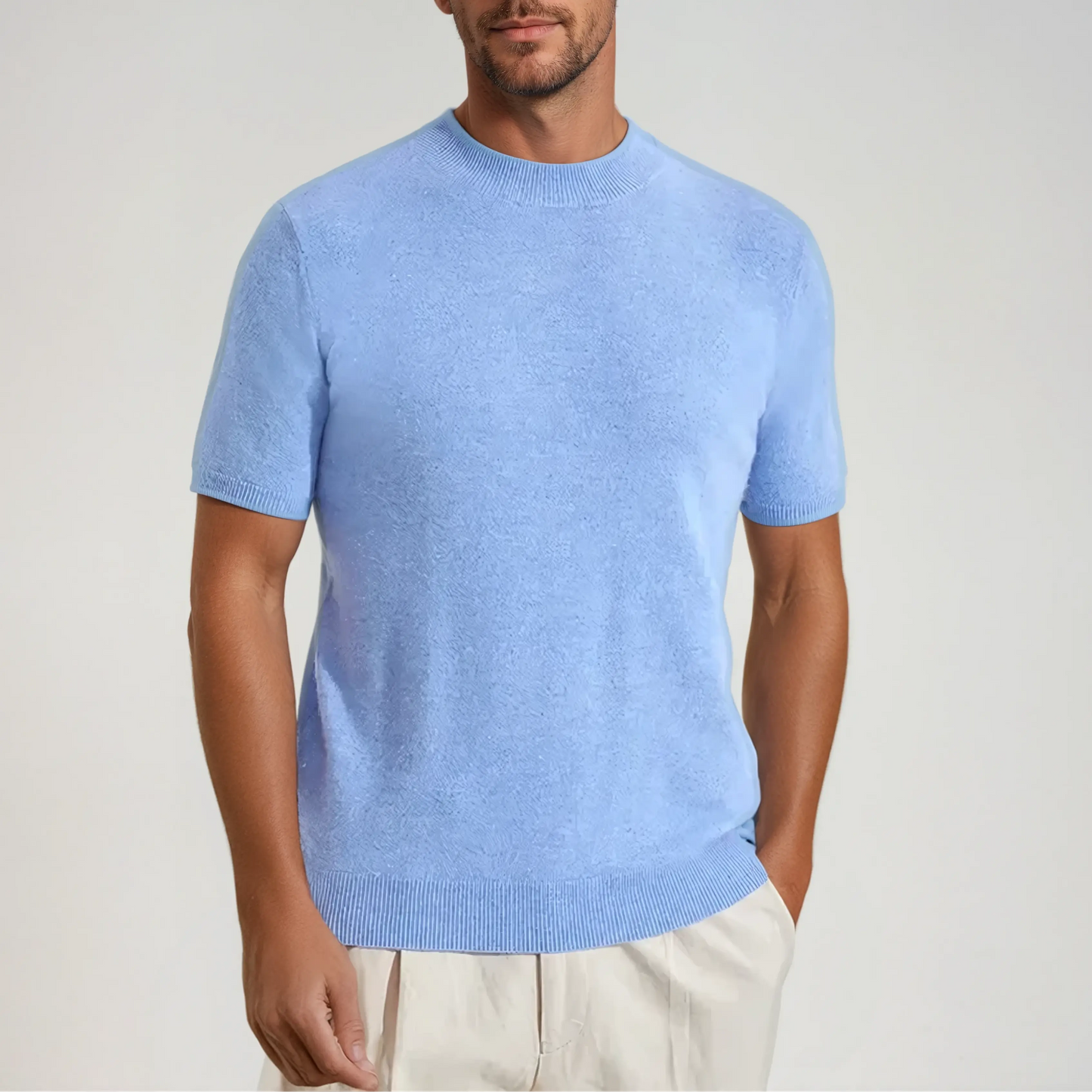 Felix™ | Cashwool T-shirt Ljusblå
