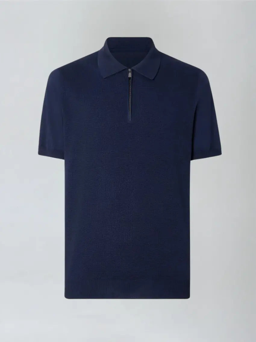 Leo™ | Polo med Dragkedja - Marinblå