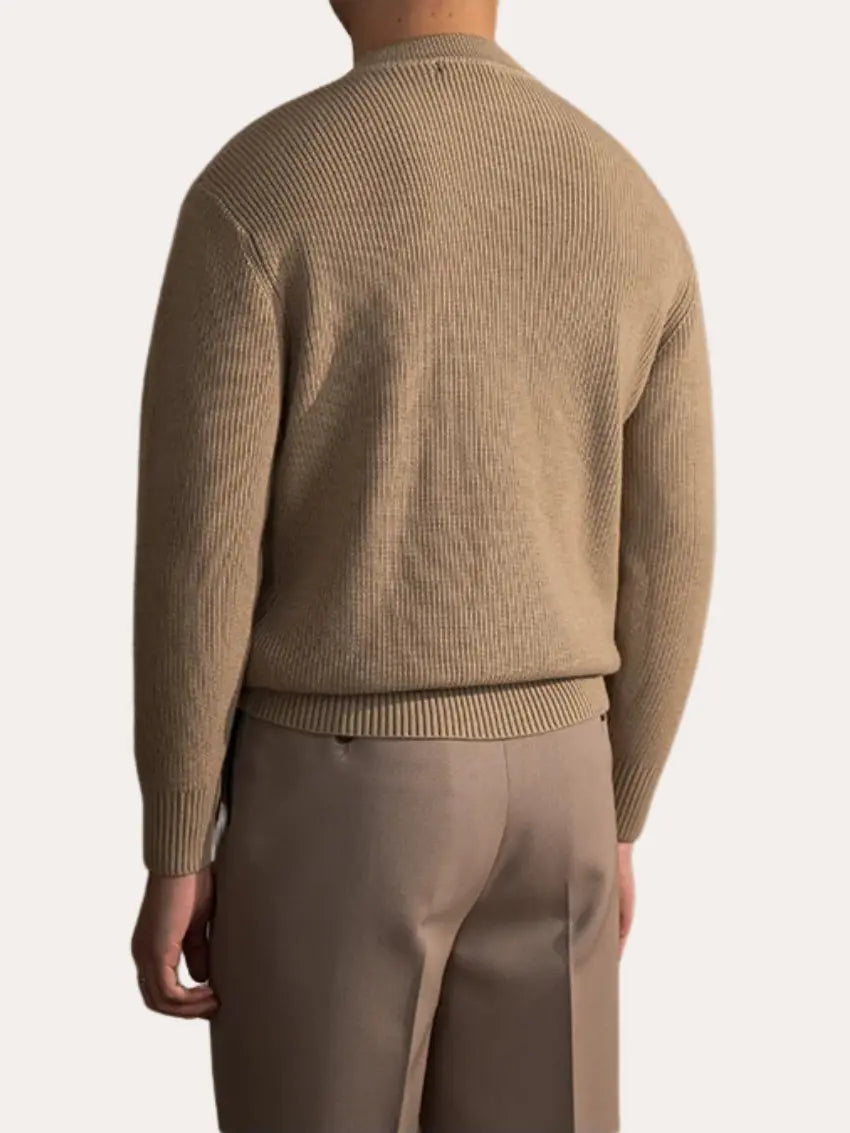 Ribbad O-ringad Tröja Khaki