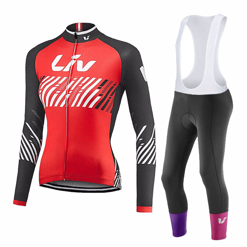 LIV V2 - PRO women's winter cycling set with bib shorts