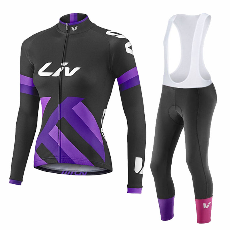 LIV V2 - PRO women's winter cycling set with bib shorts