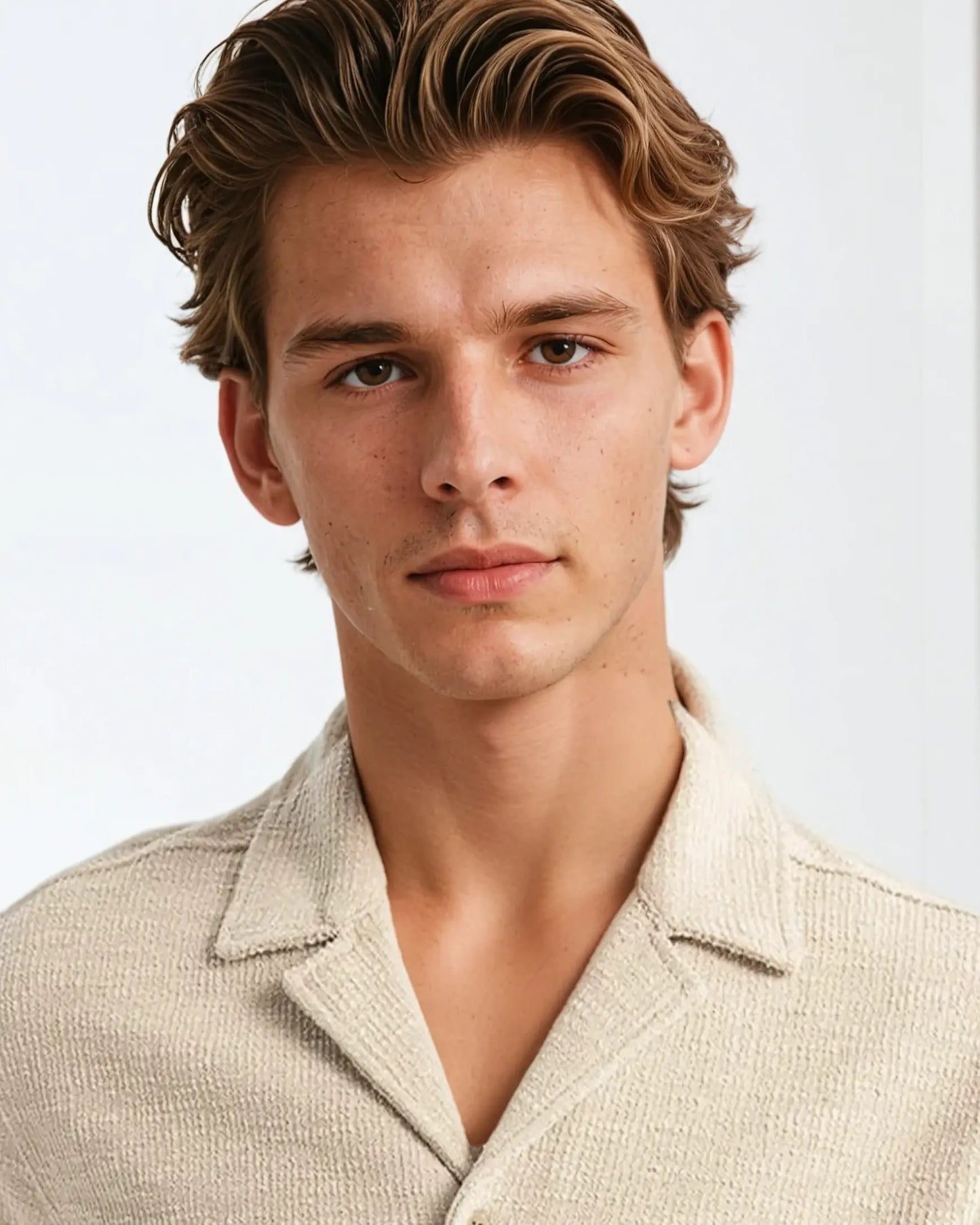 Henrik™ | Vaffel Skjorta Beige