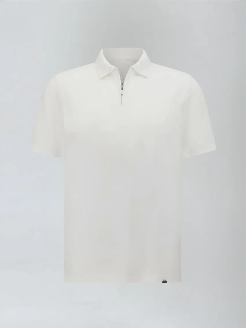 Leo™ | Polo med Dragkedja - Vit