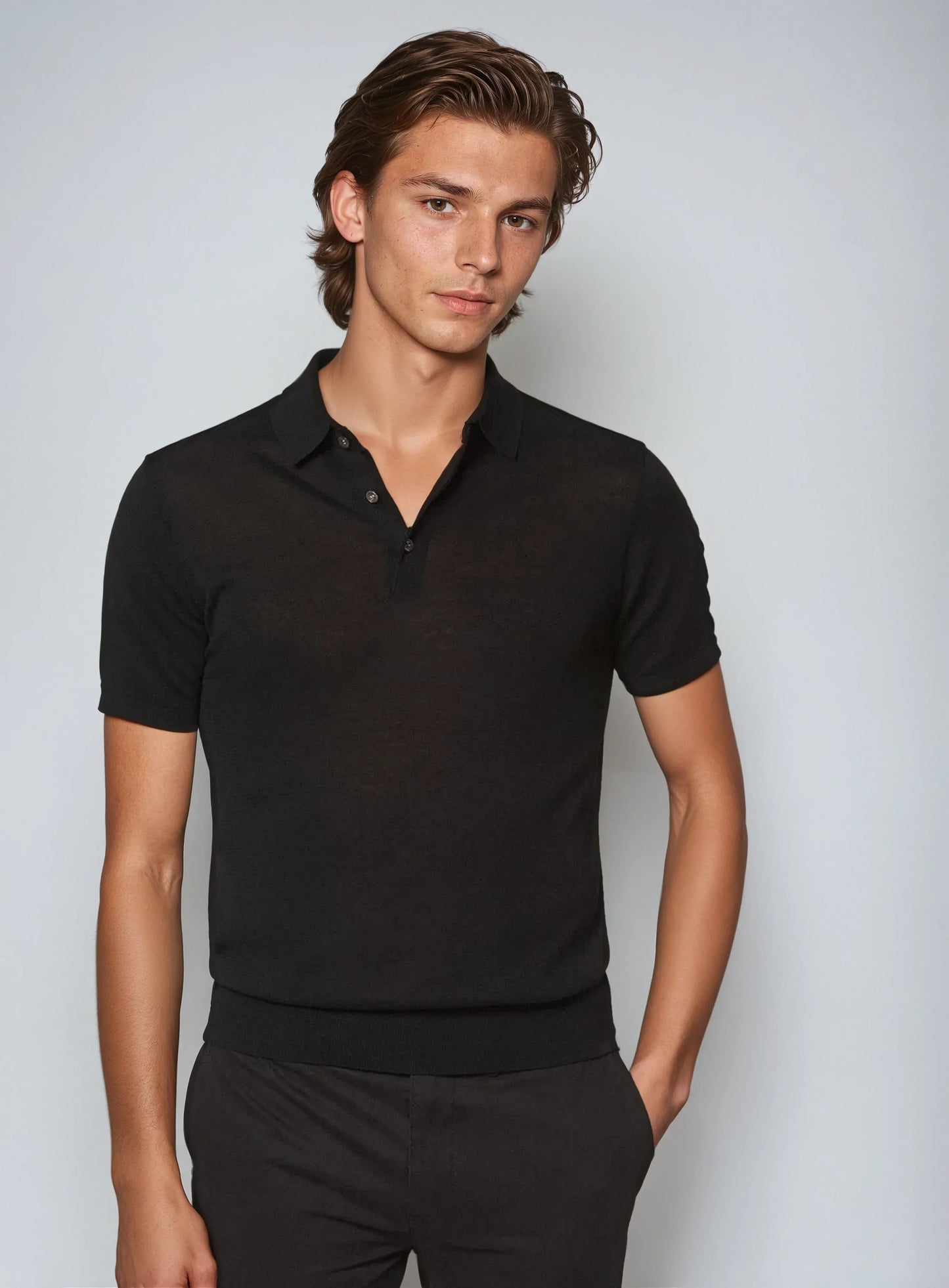 Gustav™ | Premium Polotröja - Svart