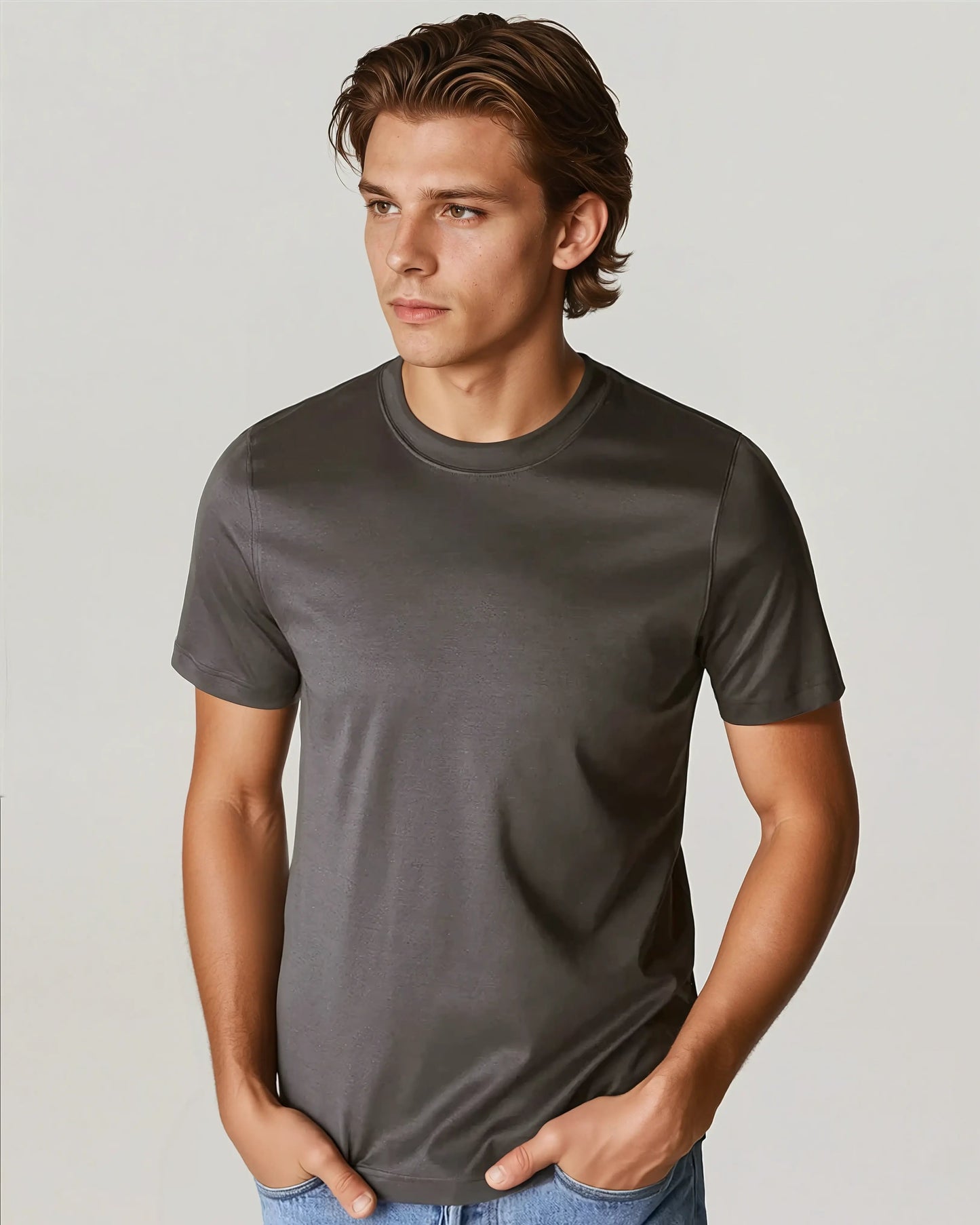 Taren™ | Signature Supima T-shirt – Djup Brun