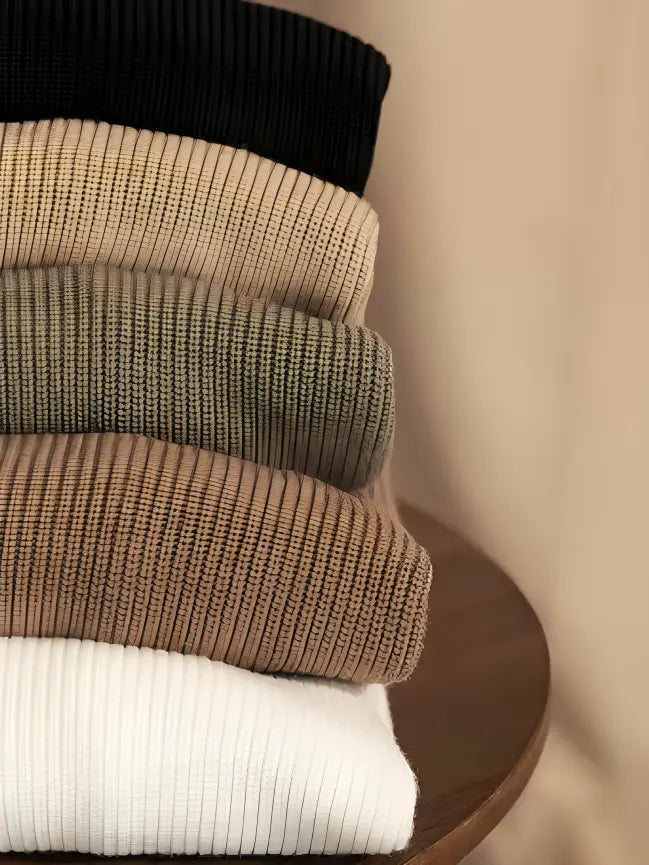 Ribbad O-ringad Tröja Khaki