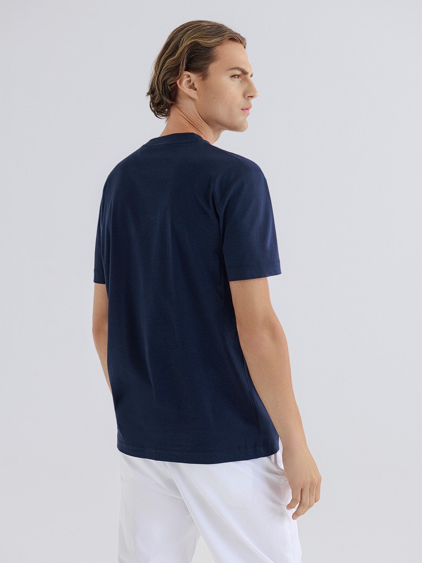 Taren™ | Signature Supima T-shirt – Marinblå