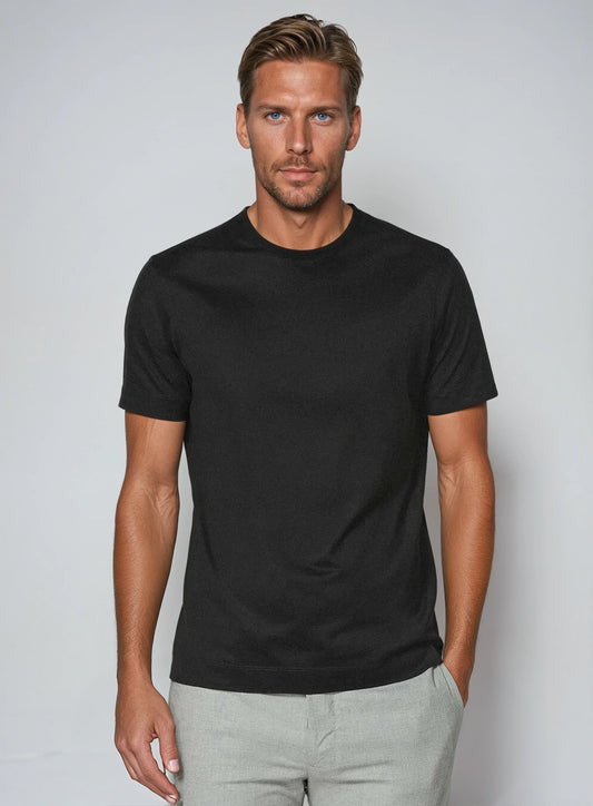 Taren™ | Signature Supima T-shirt – Djup Svart