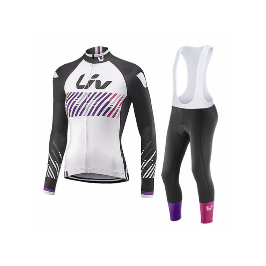 LIV V2 - PRO women's winter cycling set with bib shorts