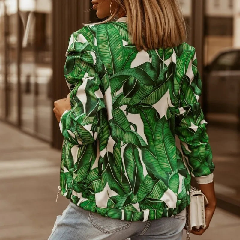 Layla™ | Stilfull blommönstrad jacka med långa ärmar
