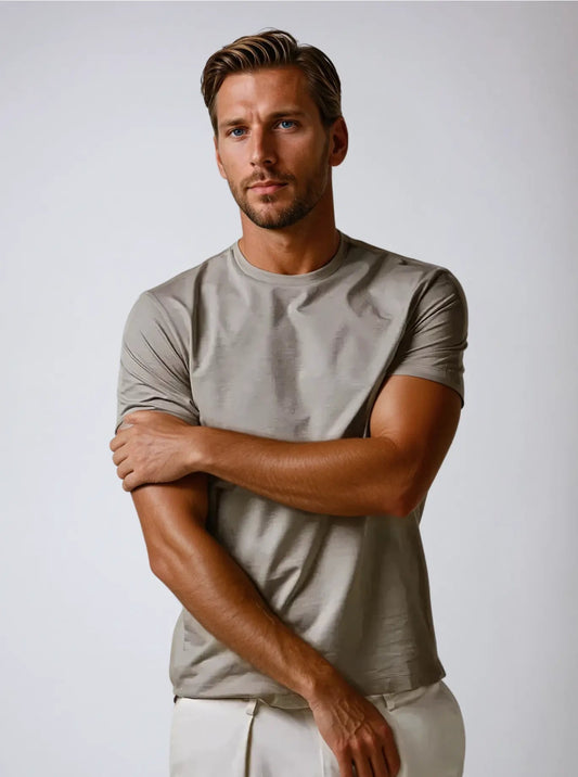 Taren™ | Signature Supima T-shirt – Taupe