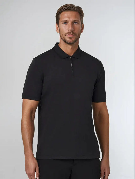 Leo™ | Polo med Dragkedja - Svart