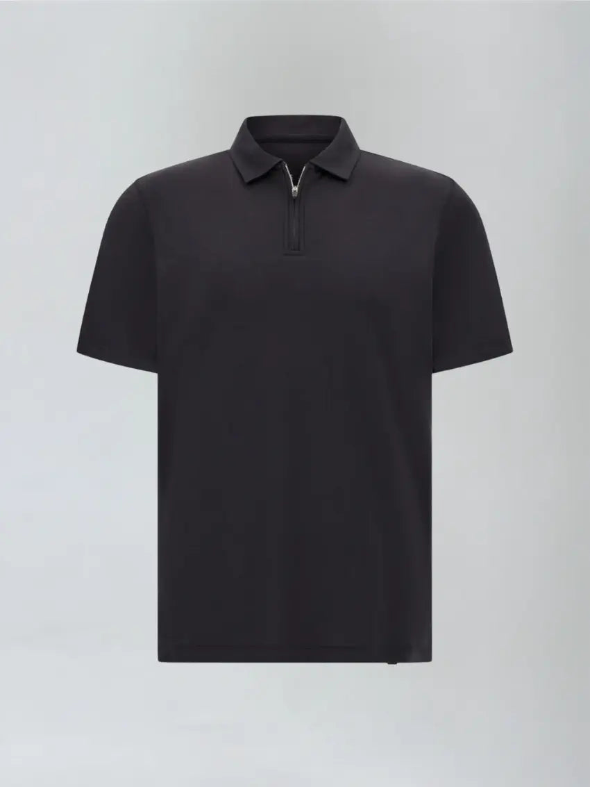 Leo™ | Polo med Dragkedja - Svart