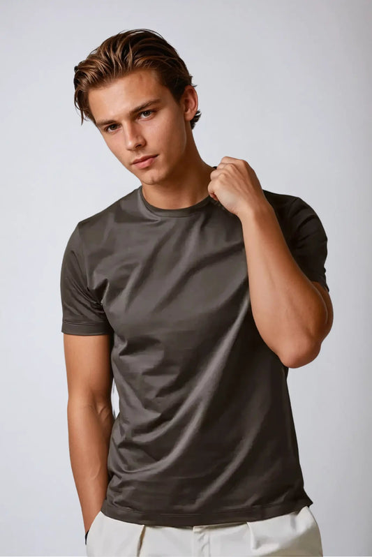 Taren™ | Signature Supima T-shirt – Djup Brun