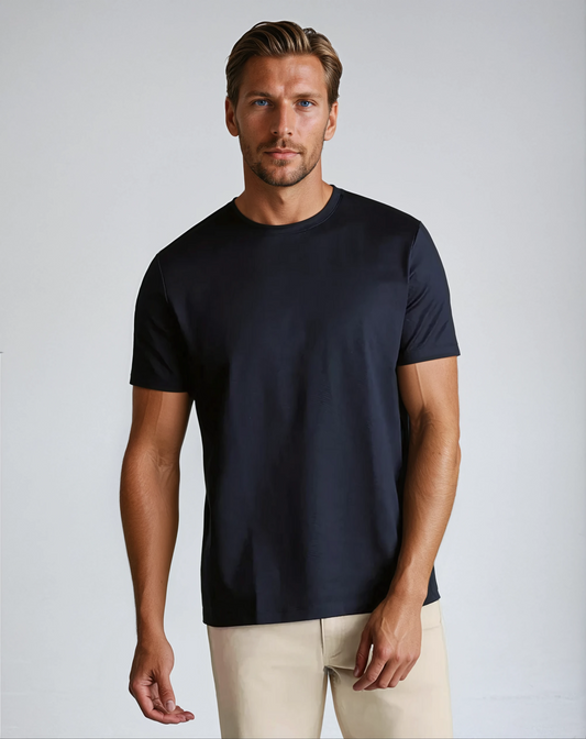 Taren™ | Signature Supima T-shirt – Marinblå
