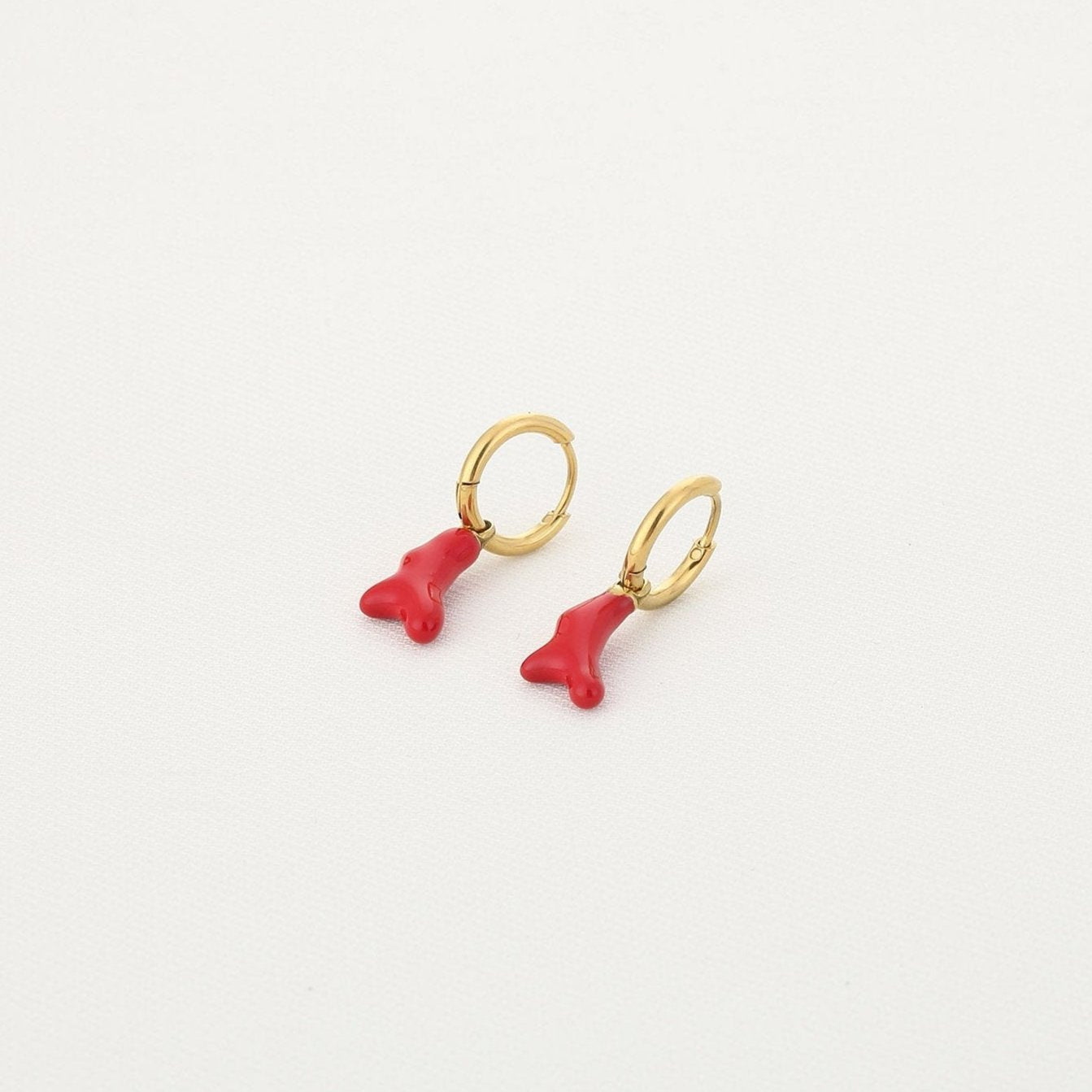 Örhängen Coral (röd)